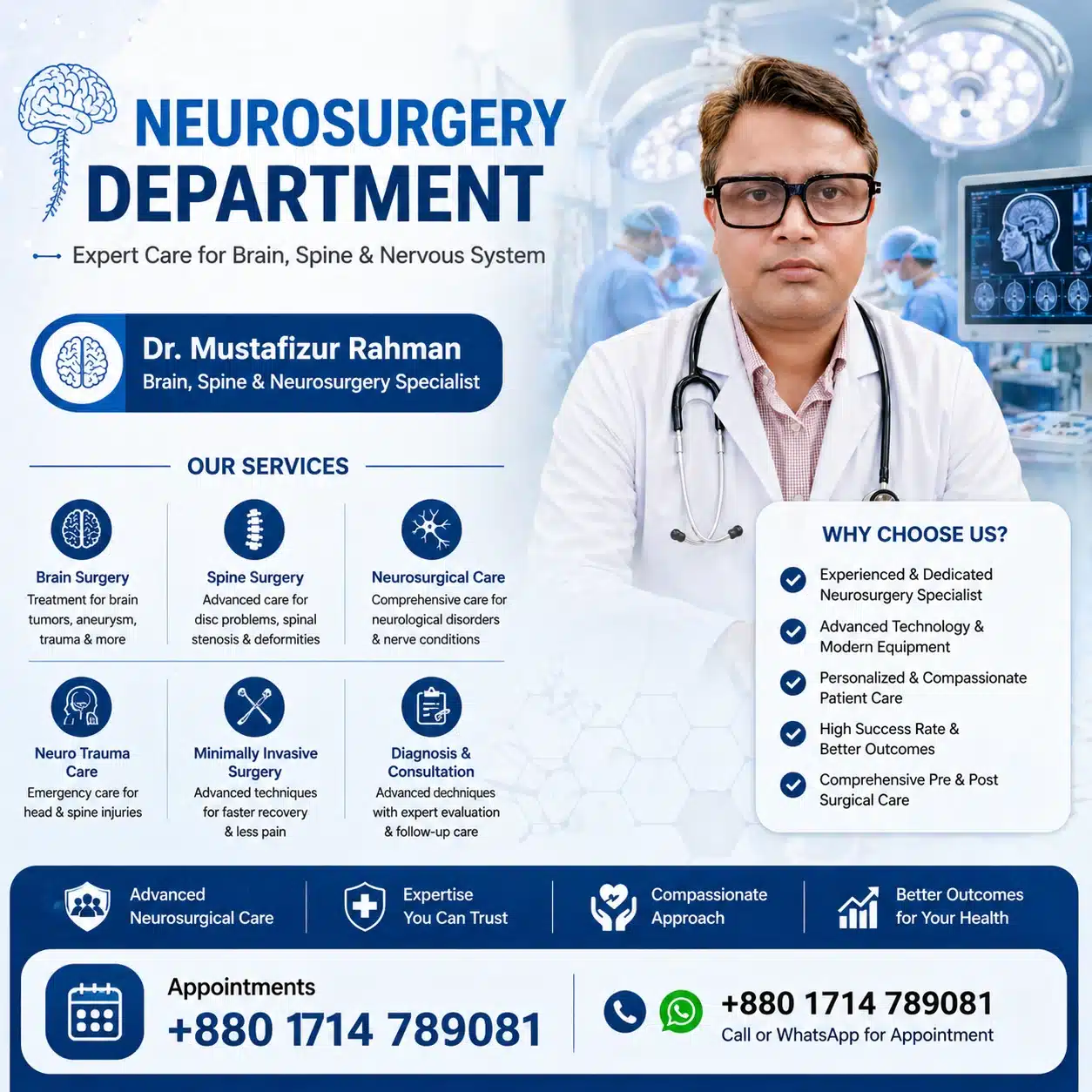 নিউরোসার্জারি বিভাগ - LabZone Hospital Department